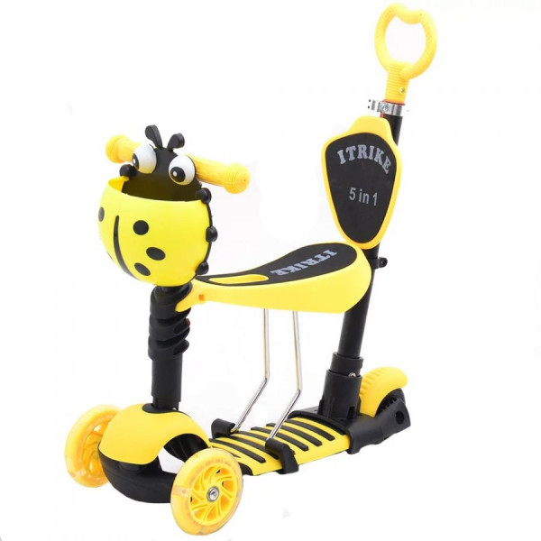 Самокат 5в1 iTrike Maxi JR 3-026-B (yellow) Самокат 5в1 iTrike Maxi JR 3-026-B (yellow)
